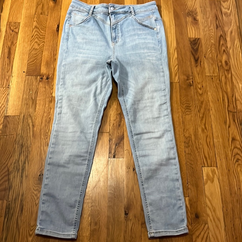 Free People Riley Seamed Skinny Jeans, Size 32